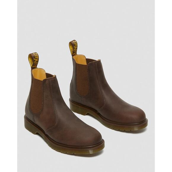 NEW Dr Martens 2976 Crazy Horse Chelsea Boots Brown Leather Men 10